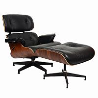 кресло eames style lounge chairчерное с коричневым в Нижнем Новгороде