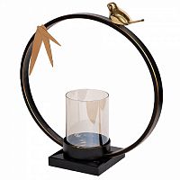 подсвечник черный круглый с птицей, 43 см в Нижнем Новгороде