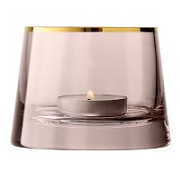 подсвечник стеклянный коричневый с золотым ободком для чайной свечи light, 6,6 см в Нижнем Новгороде