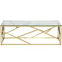 стол журнальный h-bridge gold 120*60*40см золотой в Нижнем Новгороде