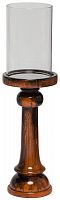 подсвечник деревянный высокий со стеклом коричневый colors brown small, 63 см в Нижнем Новгороде