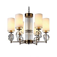 люстра felton 6 от delight collection белая/прозрачная/латунь в Нижнем Новгороде