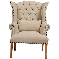 кресло quinn tufted armchair бежевое в Нижнем Новгороде