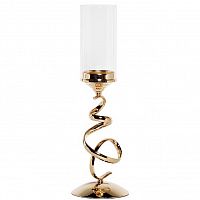 подсвечник металлический золотой со стеклом, 16х16х52 см в Нижнем Новгороде