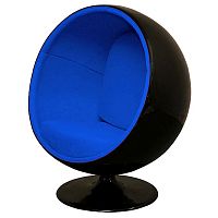 кресло eero ball chair синее с черным в Нижнем Новгороде