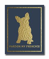 постер french dog на синем фоне a4 в Нижнем Новгороде