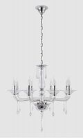 подвесная люстра crystal lux monica sp8 chrome/transparent в Нижнем Новгороде