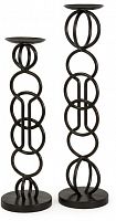 набор подсвечников черный на фигурной ножке flint, 2 штуки в Нижнем Новгороде