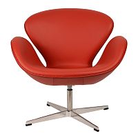 кресло arne jacobsen style swan chair красное в Нижнем Новгороде