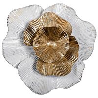 декор настенный цветок 2 бело-золотой в Нижнем Новгороде